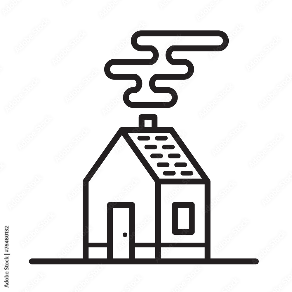 Flat cool house symbol