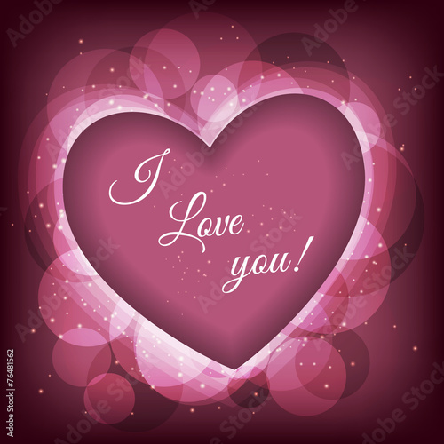 Valentine's day frame vector background with heart