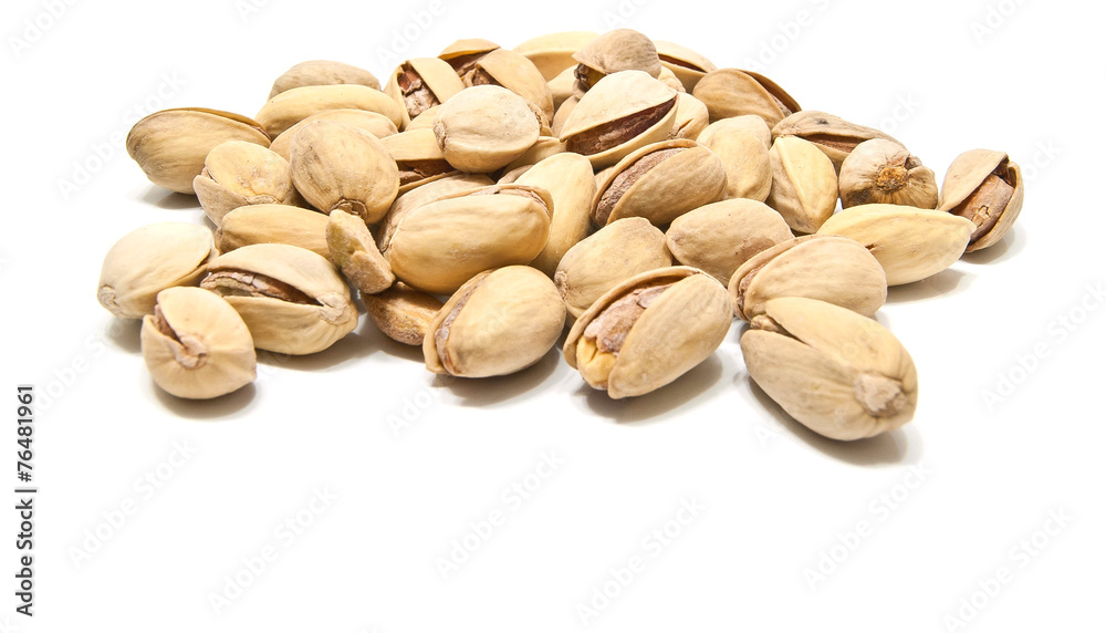 yummy roasted pistachios closeup