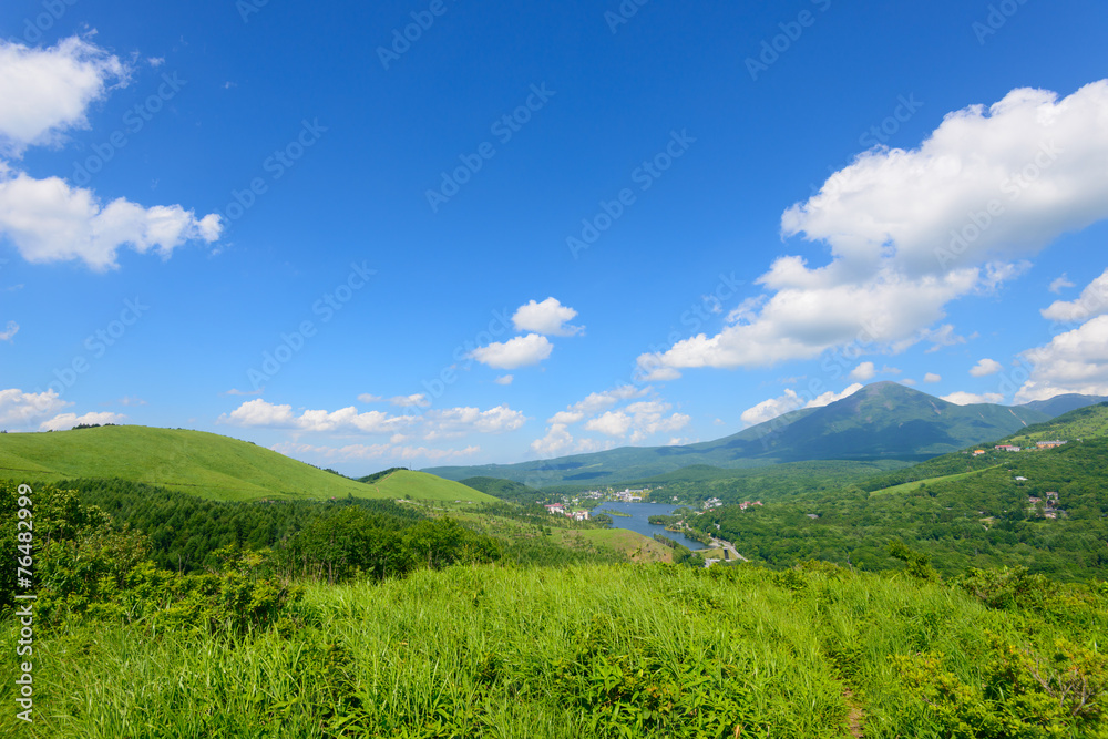 Mt.Tateshina and Lake Shirakaba in Nagano, Japan