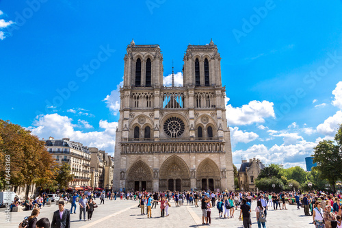 Print op canvas Notre Dame de Paris cathedral