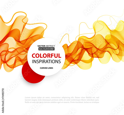 Abstract smoky waves  background. Template brochure design