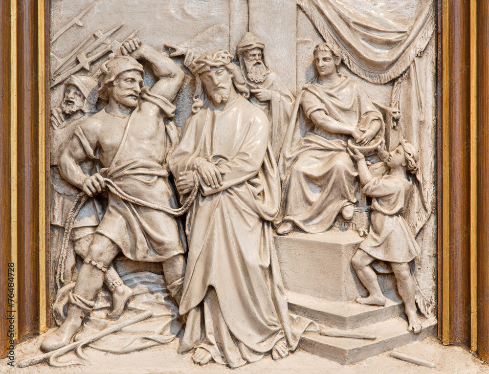 Fototapeta premium Vienna - The Jesus from Pilate relief