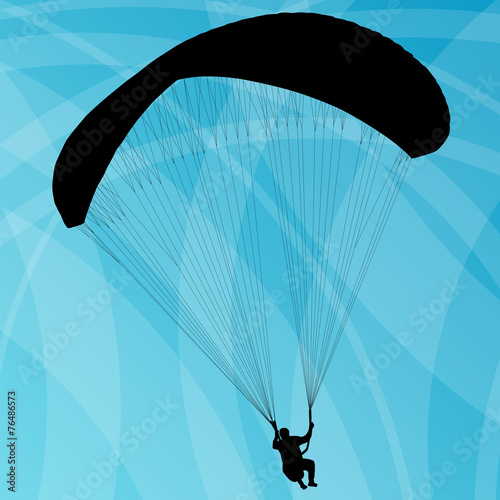 Paragliding active sport abstract background vector