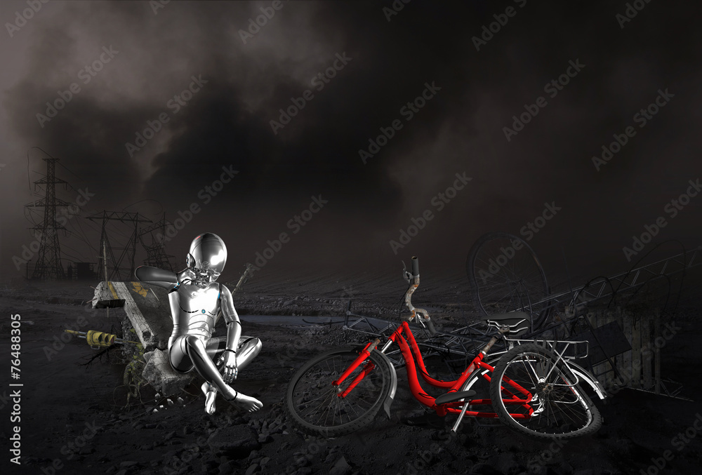 Fototapeta premium the red bicycle