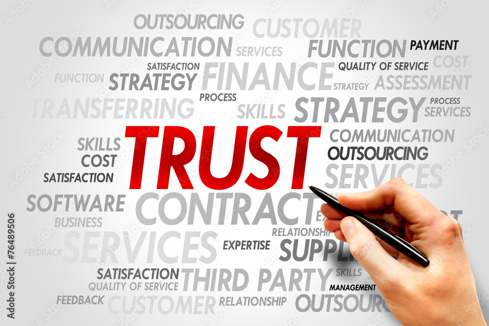 TRUST word cloud, business concept TRUST word cloud, business concept
