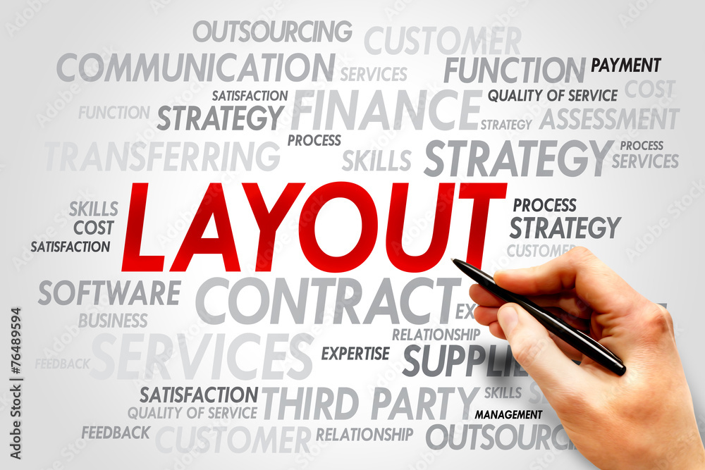 LAYOUT word cloud, business concept LAYOUT word cloud, business concept