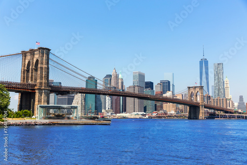 Brooklyn Bridge and Manhattan skyline New York