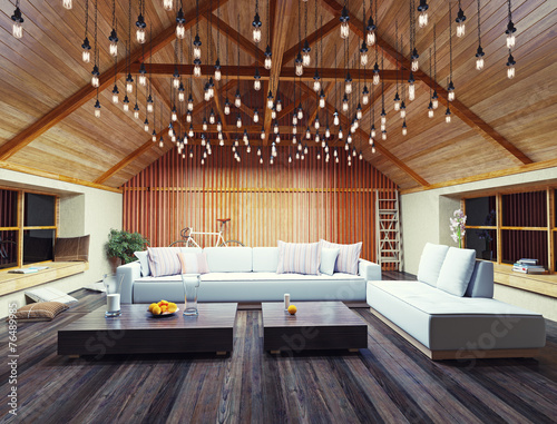 Fototapeta Naklejka Na Ścianę i Meble -  modern interior loft