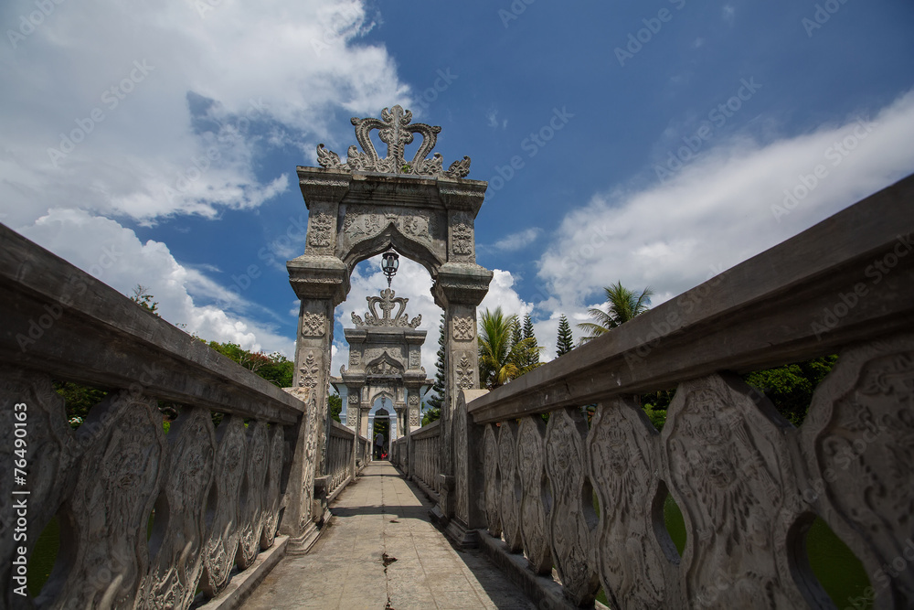 Architectural wonders at the Karangasem water temple in Bali, In