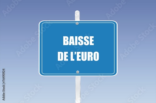 panneau baisse de l'euro