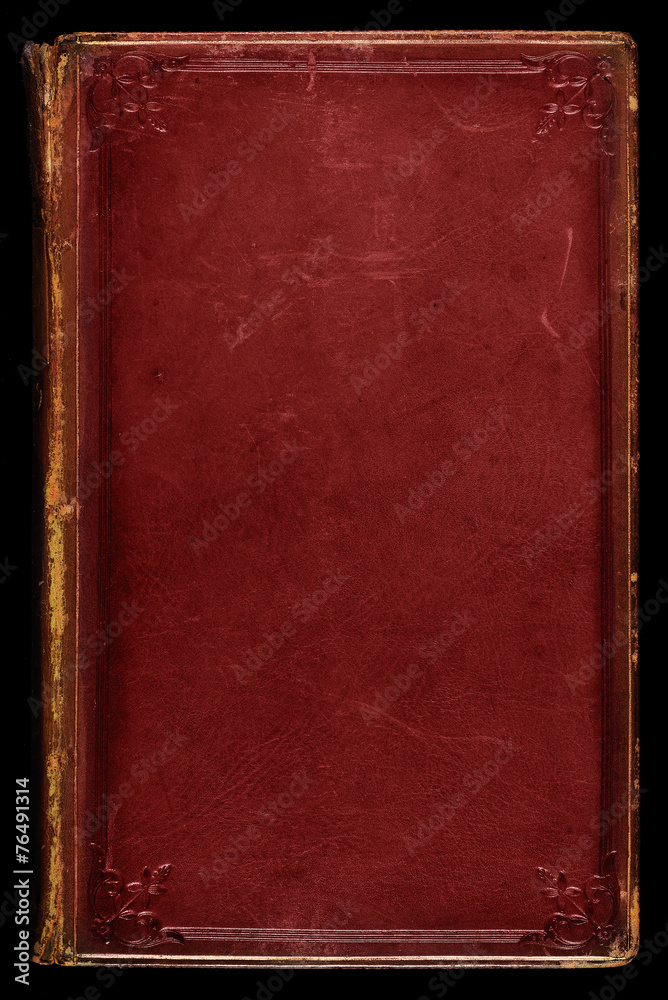 Red leather antique book cover Stock Photo | Adobe Stock