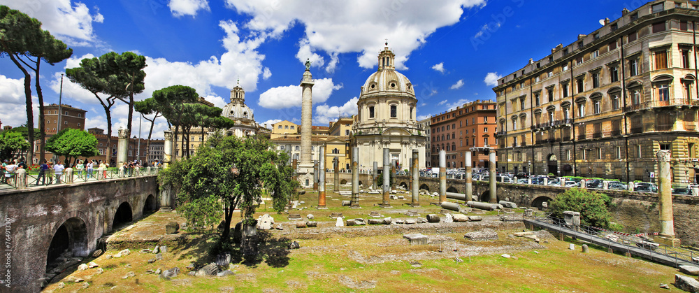 great Rome, panorama with ruins in Trojian market