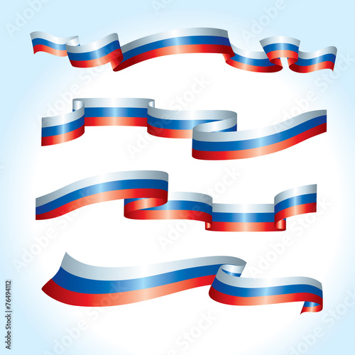 Russian flags.