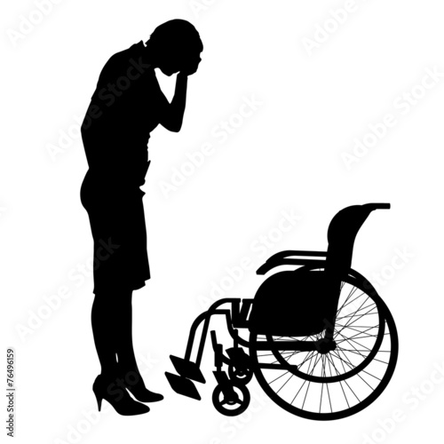 Vector silhouette of a woman.