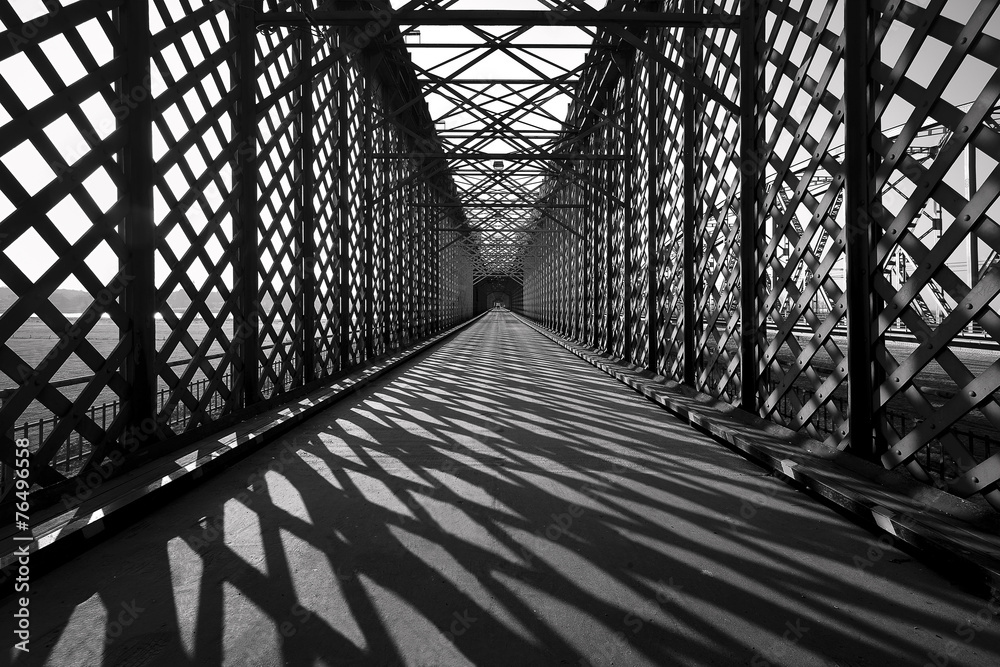 Fototapeta Most kratowy, zabytkowy most drogowy, Tczew, Polska
