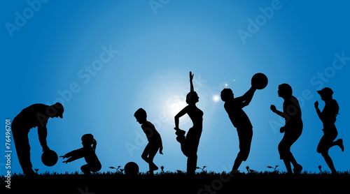 Vector silhouettes of people.