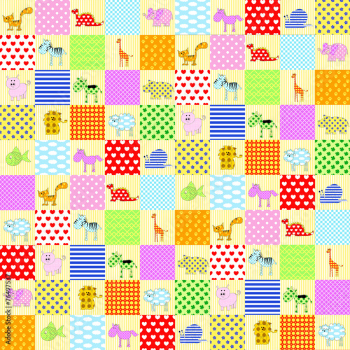 patchwork with animal