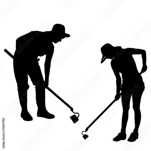 Vector silhouette of a couple.