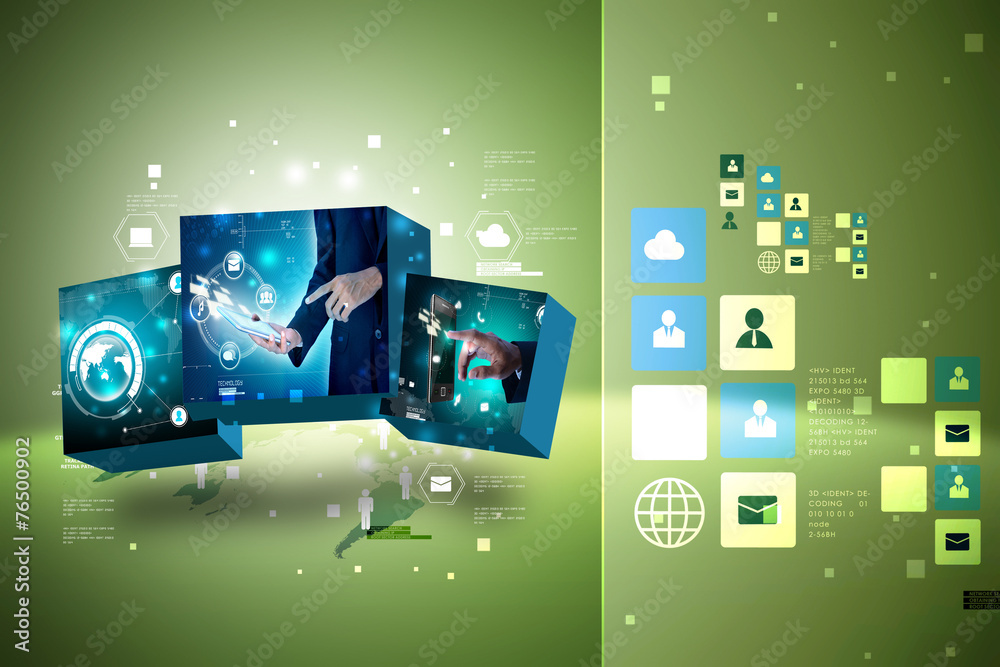 Fototapeta premium Hand holding mobile smart phone