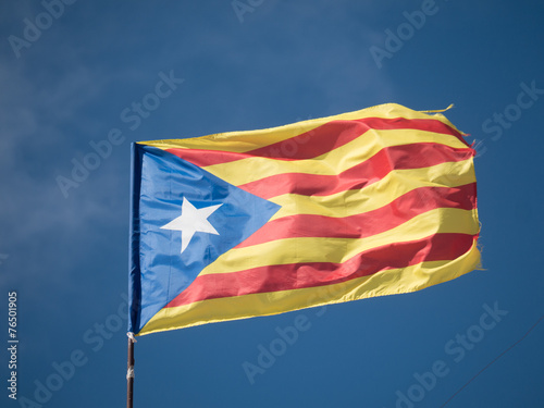 an estelada, the Catalan separatist flag.