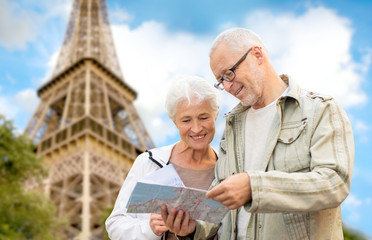 senior couple on city street