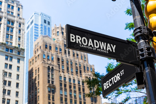Broadway street sign Manhattan New York USA