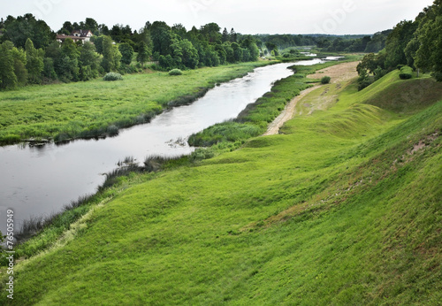 Musa river in Bauska. Latvia