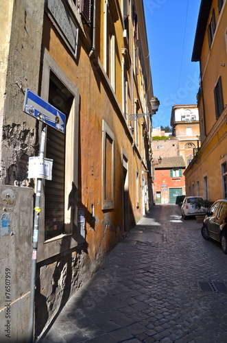 Colourful Alley near piazza di Spagna in Rome