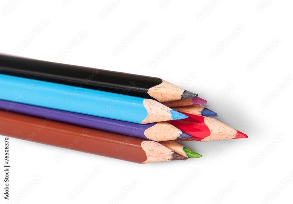 Naklejka premium Closeup color pencils