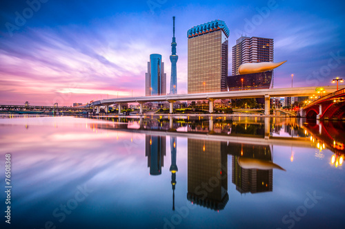 Tokyo, Japan Skyline on the Sumida River