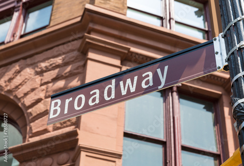 Broadway Street sign Manhattan Soho New York