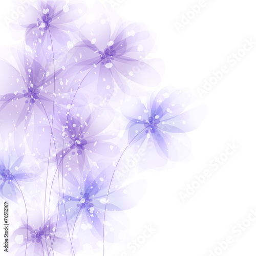 vector background with flowers