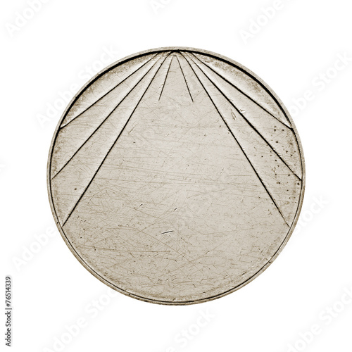 Blank silver coin with stripes