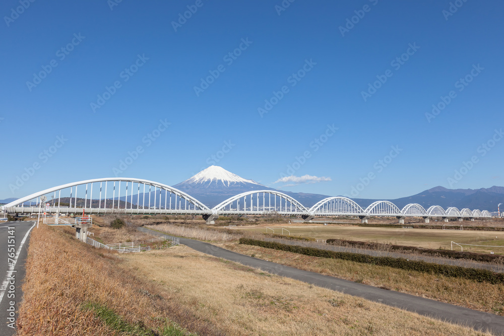 富士山と水管橋