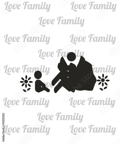 Dad reading to your child, illustration over white color and tex