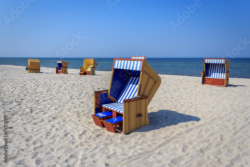 Wicker beach chairs