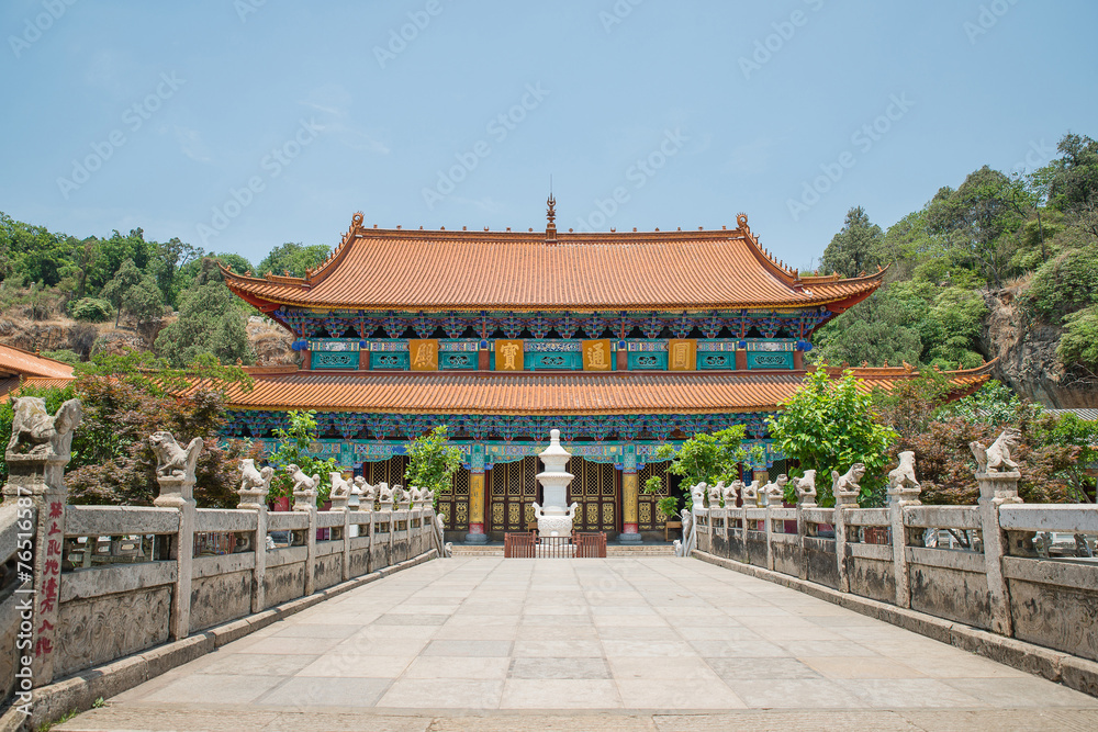 Yuantong Kunming Temple panorama, Kunming capital city of Yunnan