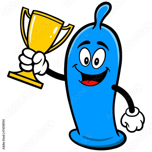 Condom with Trophy