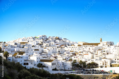 Fotomurale Landscape of a white town, Vejer de la Frontera in Andalusia, Sp