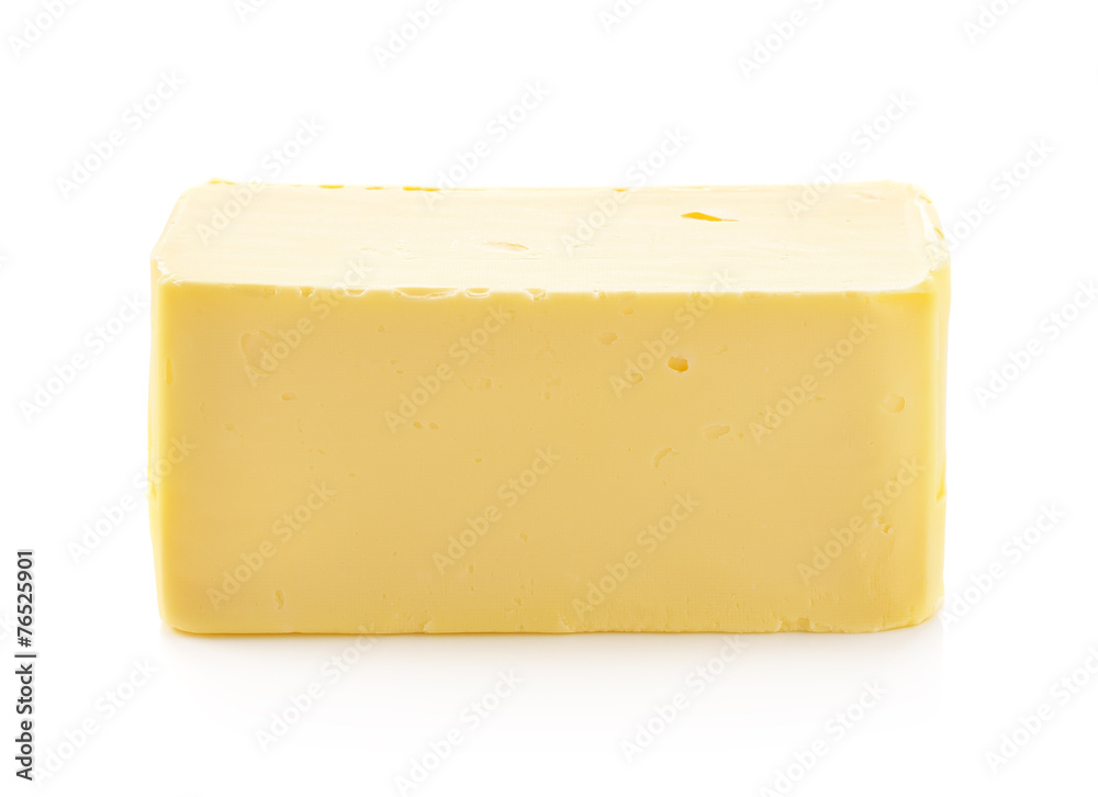 Stick of butter isolated on white background Stick of butter isolated on white background