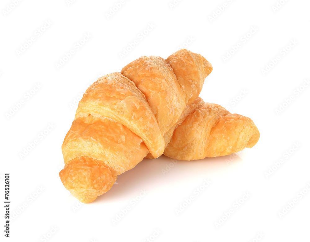 croissant on white background