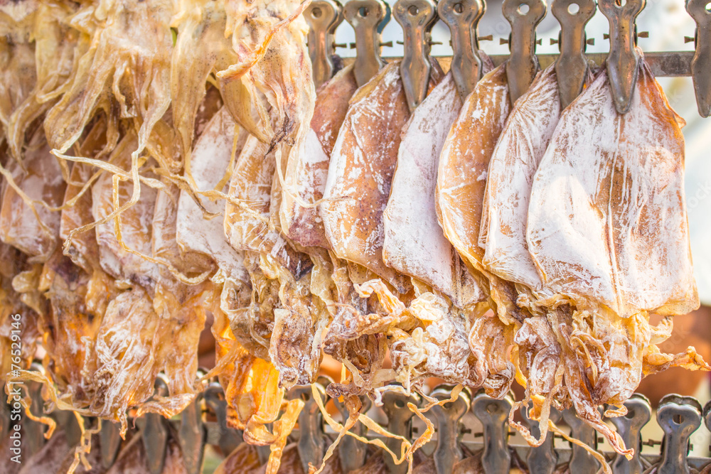 Dried squid on the peg