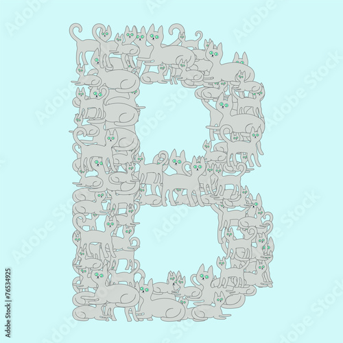 alphabet. leeter B. vector