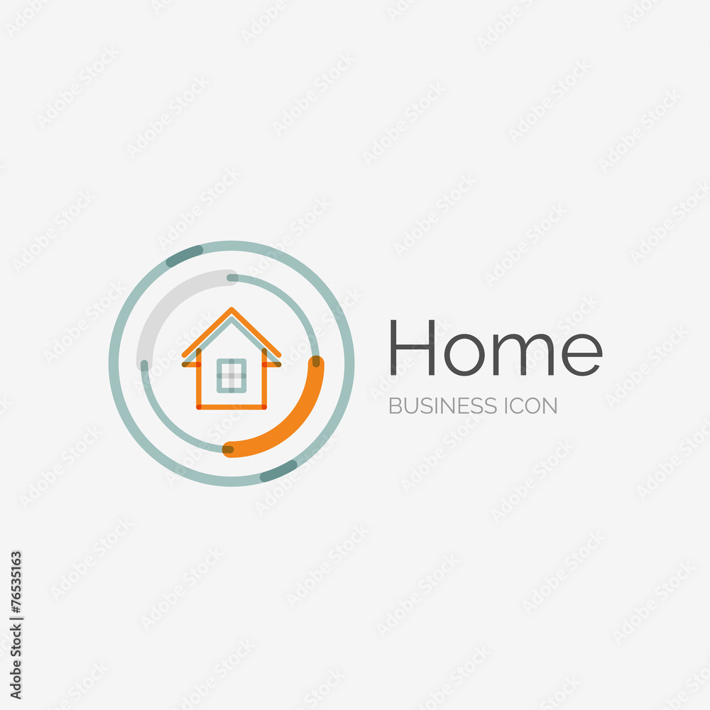 Thin line neat design logo, home idea Thin line neat design logo, home idea