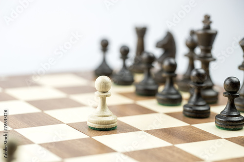 Chess figure  business concept strategy  leadership  team and su