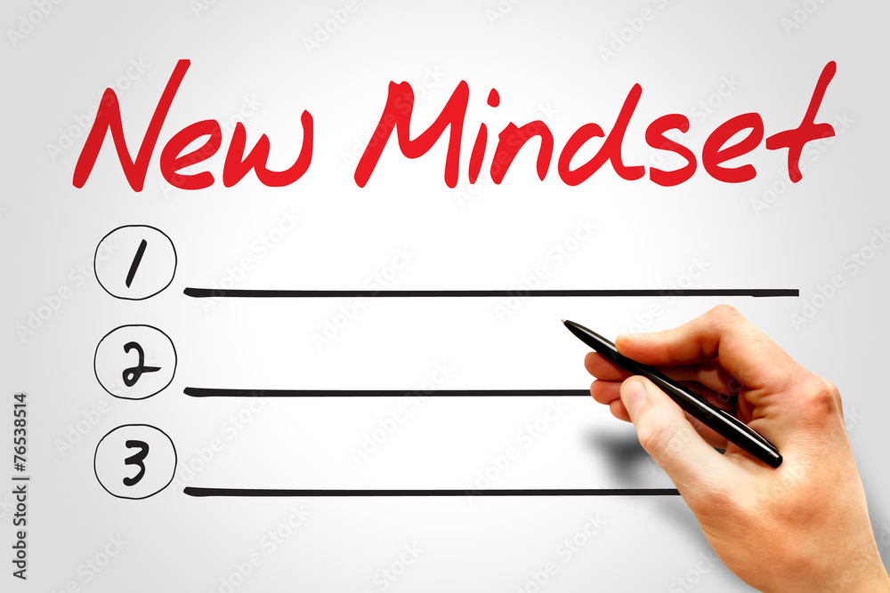 New Mindset blank list, business concept New Mindset blank list, business concept