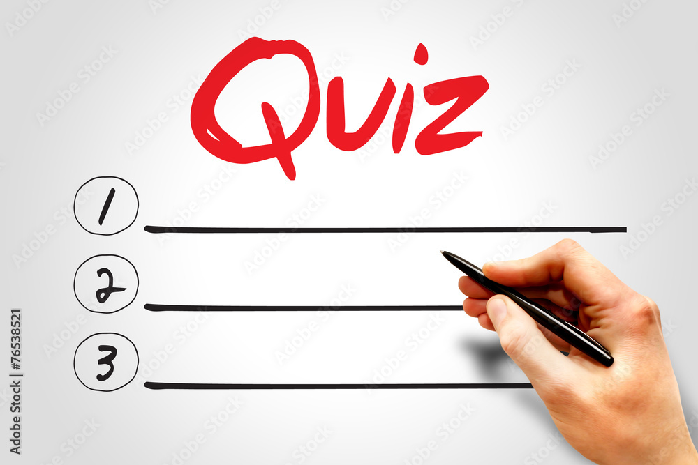 QUIZ blank list, business concept QUIZ blank list, business concept