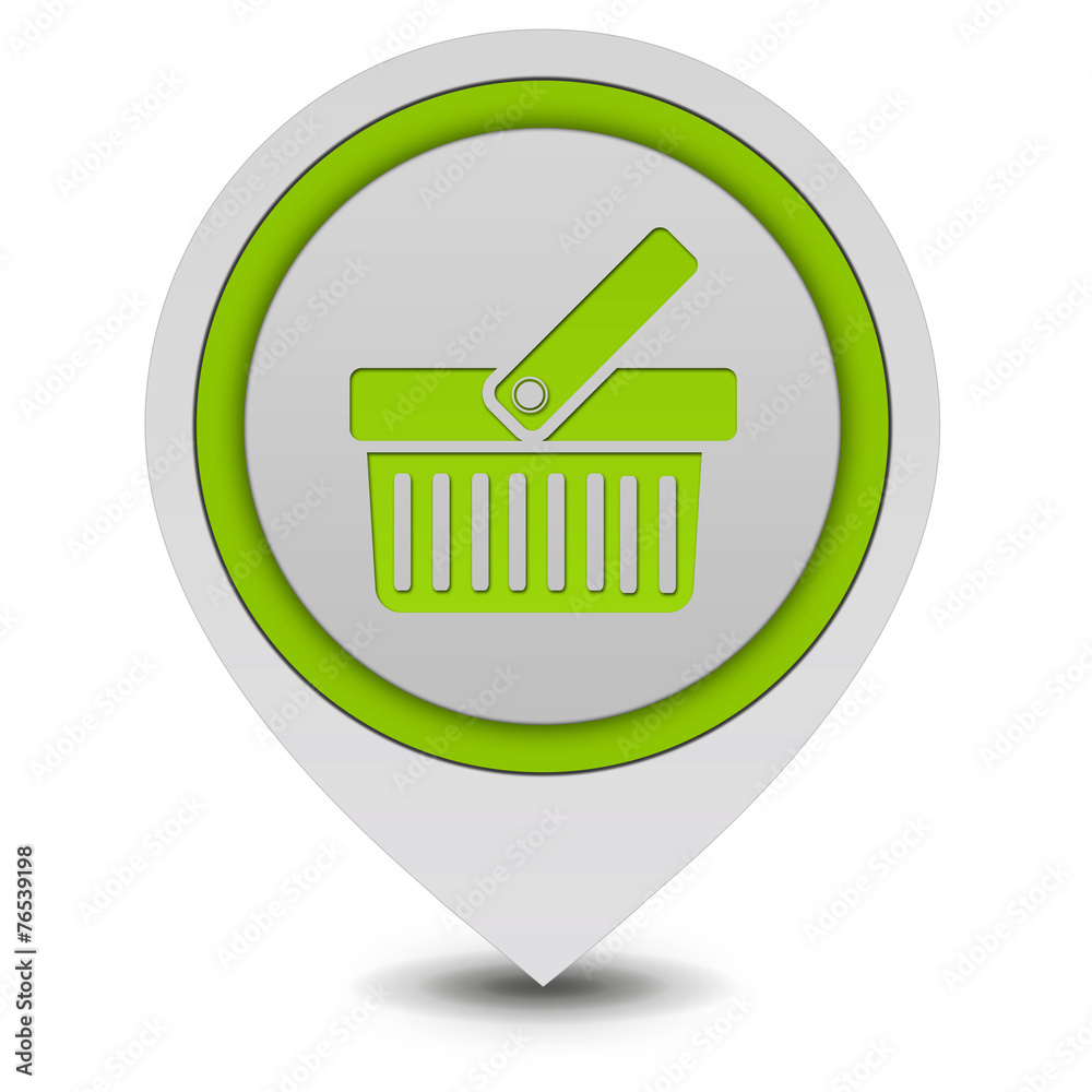 shopping cart pointer icon on white background shopping cart pointer icon on white background