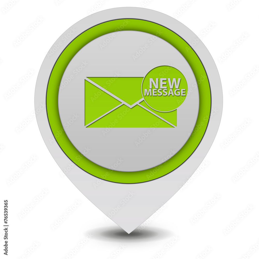 new message pointer icon on white background new message pointer icon on white background